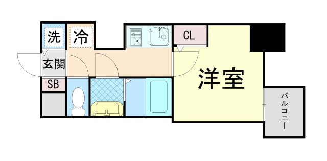 ララプレイス三宮ルミナージュの間取り