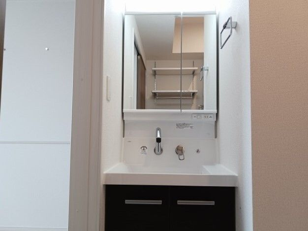 ヒル　ヴィレッジⅤの洗面所|コンパクトで使いやすい洗面所