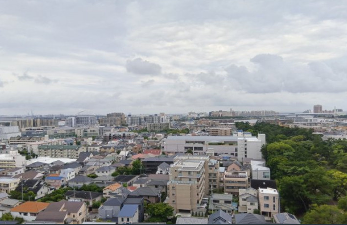 夙川グランドハイツの展望|最上階・南向きの展望