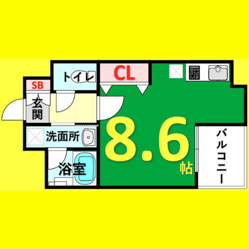 CITY SPIRE 名古屋大須　名古屋市賃貸　仲介手数料無料の間取り