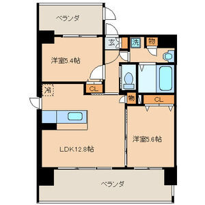 クリムゾン吉塚の間取り