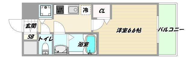 大阪市淀川区東三国１丁目の賃貸マンションの間取り