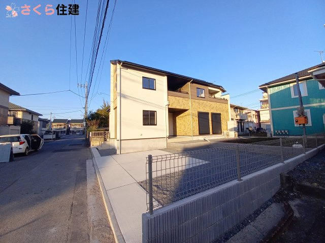 宇都宮市石井町　1号棟の前面道路含む現地写真|前面道路西側6ｍ公道