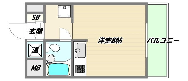 大阪市東淀川区東中島１丁目の賃貸マンションの間取り