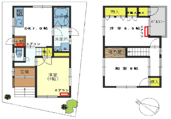 篠原本町1丁目貸家の間取り