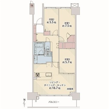 グローリオ志村ハウスの間取り|グローリオ志村ハウス：南向きにつき陽当り・眺望良好！全居室収納付き３ＬＤＫリノベーション物件は令和８年５月２９日完成予定となっております！
