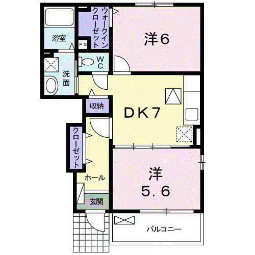 【間取り】 | スウィート朝日　Ⅱ