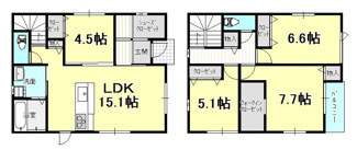 【間取り】 | 新築戸建　山越4丁目（4号棟）