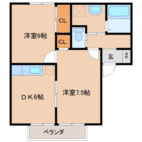 パナハイツヴィレッジAの間取り