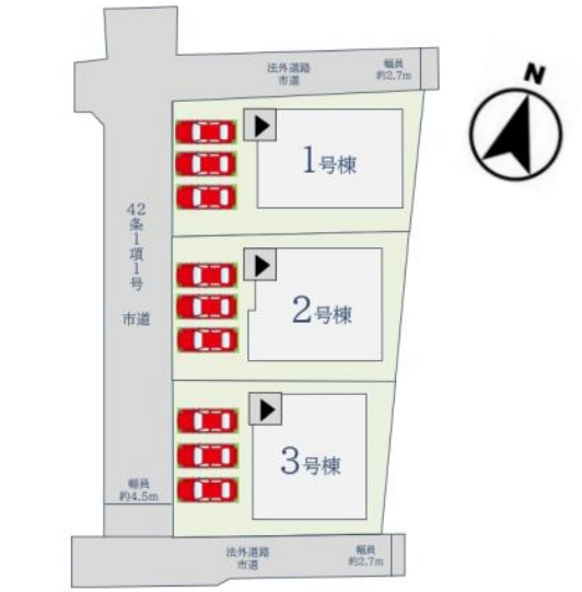 久留米市南4丁目2期の区画図