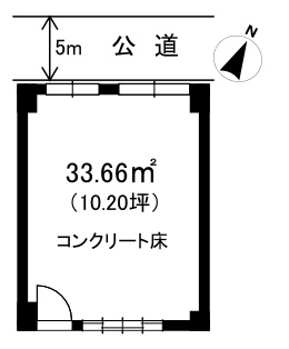 【間取り】 | 吉沢第一ビル | 事務所や店舗として利用OKの33.66平米のスペースです♪