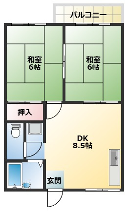 【間取り】 | 滝本ハイツC棟