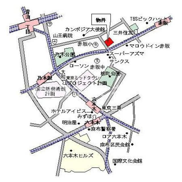 パークルージュ赤坂檜町【おとり物件なし】#学生・社会人にオススメ！初期費用分割払いOK！の地図