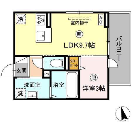 D－ROOM西熊本駅の間取り