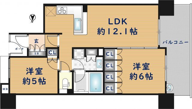 【間取り】 | リベール南堀江