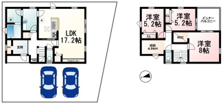 【間取り】 | 栗東市上鈎　４期全４棟４号棟
