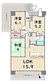【間取り】 | ジオ四条桂川ブライトコア