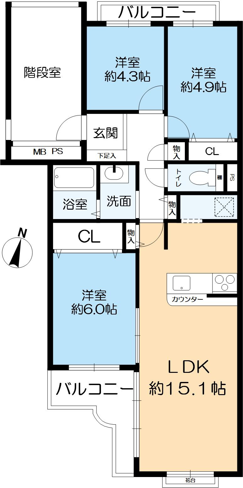 芦屋伊勢町ハウスの間取り