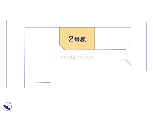 上尾市上　30期　新築一戸建て　グラファーレ　02の区画図|2号棟