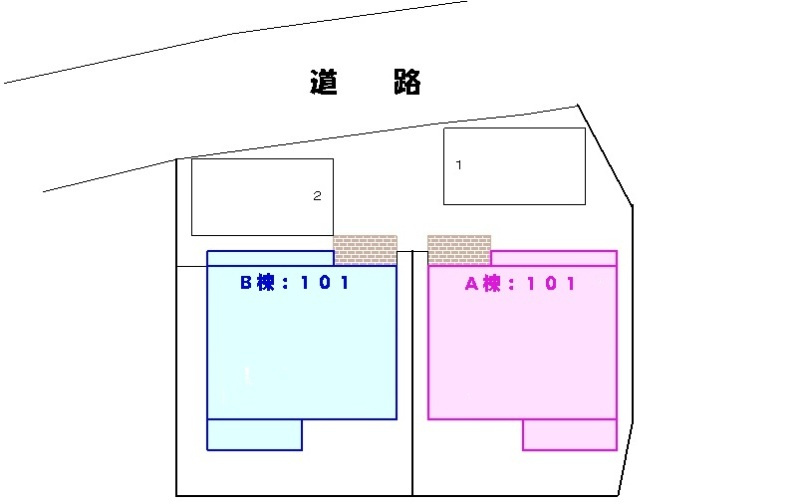 河内長野市加賀田の一戸建ての区画図