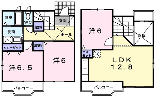河内長野市加賀田の一戸建ての間取り
