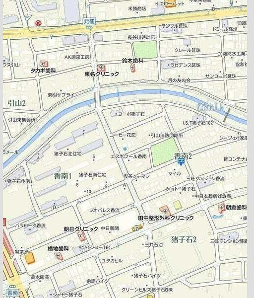 香南ハイツの地図