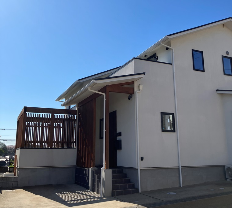 関場町戸建の外観|おしゃれな外観です