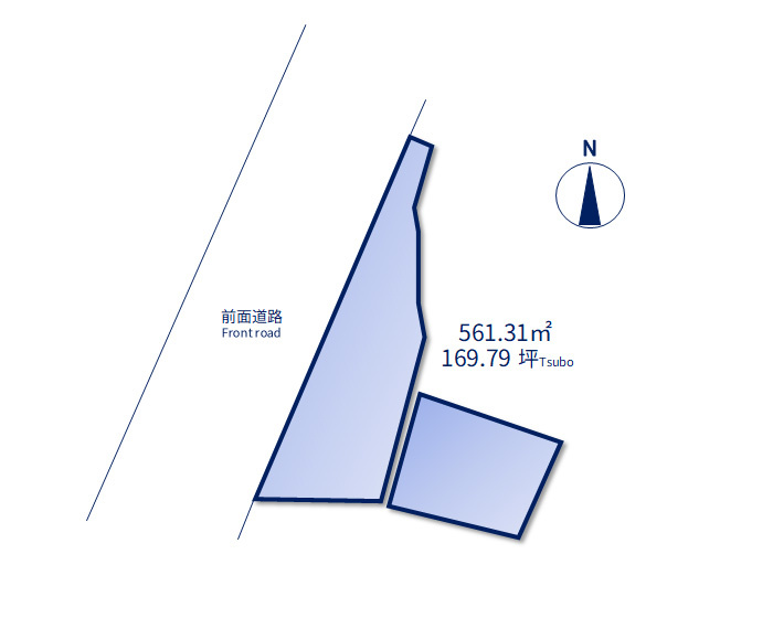 国道沿い売土地　R148 Roadside landの土地図