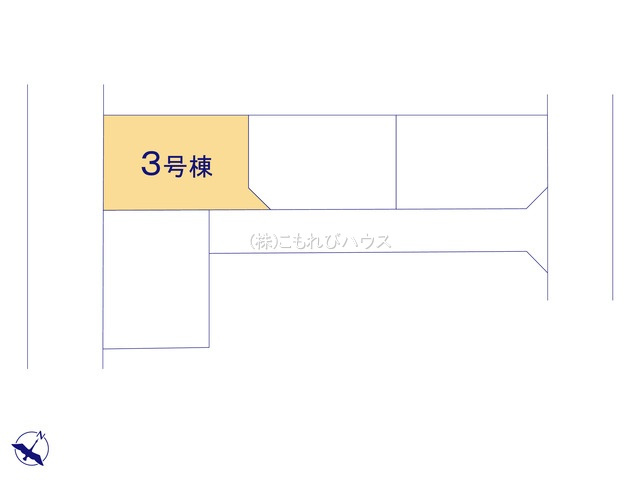 上尾市上　30期　新築一戸建て　グラファーレ　03の区画図|3号棟