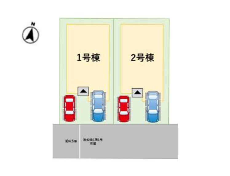 春日市紅葉ヶ丘西6丁目第3-2棟（2号棟）の区画図|配置図（2号棟）
