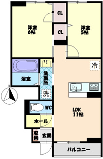 【間取り】 | グランツ上福万　A棟