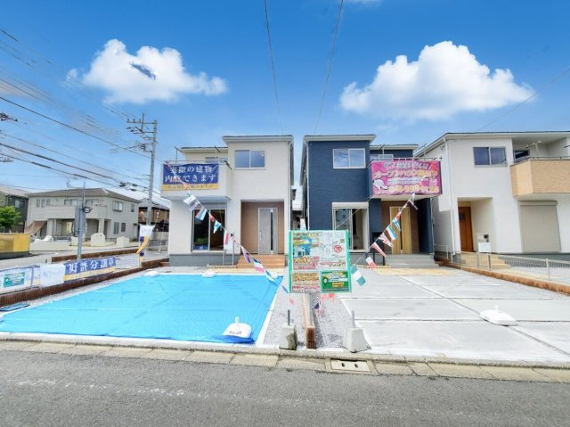 八潮市　緑町3丁目　新築戸建　全3棟の前面道路含む現地写真|前面道路含む現地写真です