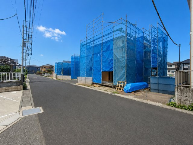 北葛飾郡松伏町松伏　松伏　新築戸建　全9棟の前面道路含む現地写真|前面道路含む現地写真です