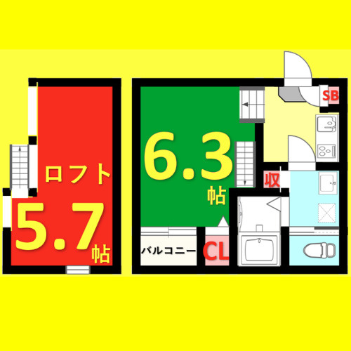 レクセラ　名古屋市賃貸 仲介手数料無料の間取り