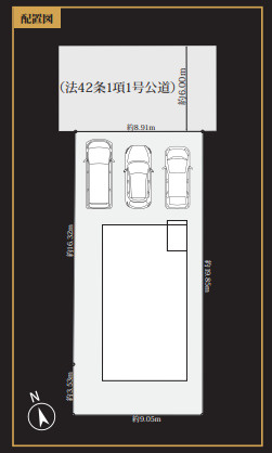 藤沢市片瀬山5丁目　新築戸建　全1棟の区画図