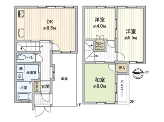 【間取り】 | 西宮市　上田中町　中古テラス