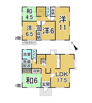 鈴鹿市寺家 中古戸建の間取り