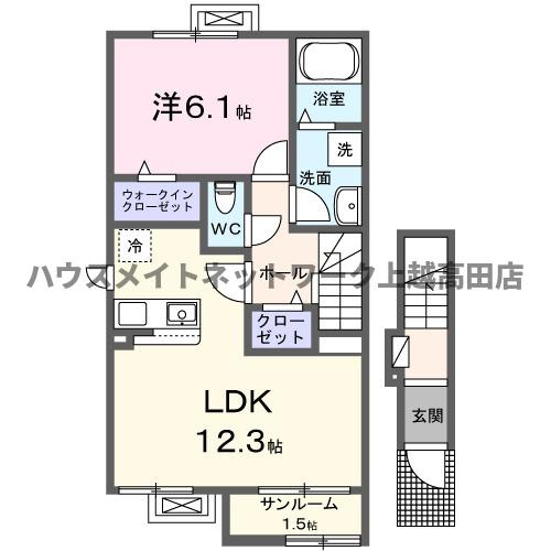 ベル　パトリ　Ａの間取り|間取図