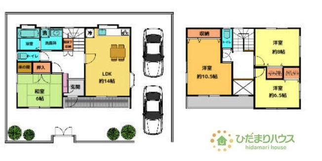 【間取り】 | 取手市米田　中古戸建 | 全居室6帖以上！ゆとりのある4LDK☆