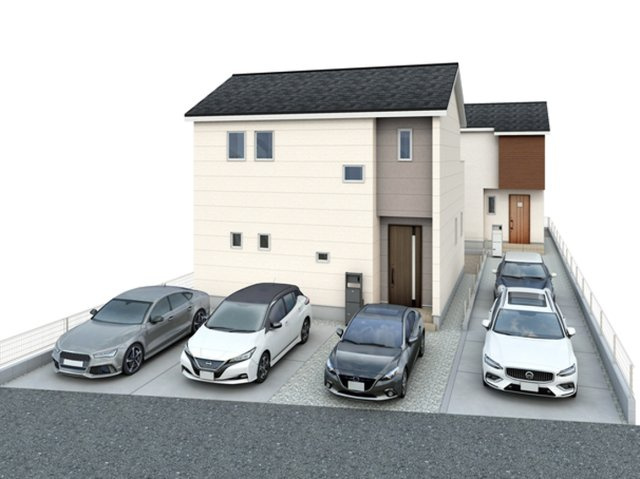 【外観パース】 | 伊豆の国市四日町01期 新築建売分譲住宅 建物＋土地 TW06151 | 伊豆の国市四日町　外観パース全体