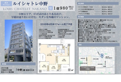 【その他】 | ルイシャトレ中野　仲介手数料無料＋50万円現金プレゼント中