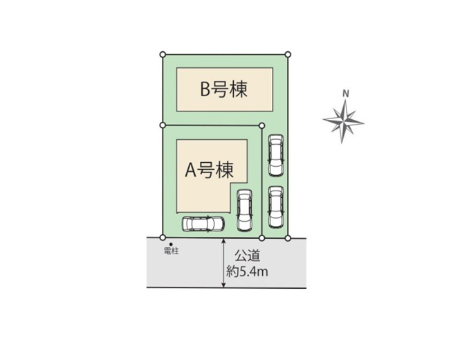 【区画図】 | 練馬区大泉学園町8丁目　新築一戸建住宅　全2棟　(保谷店) | A号棟/2台分のカースペースを備えており、セカンドカーをお持ちの方にもおすすめです。※図面を基に作成しています。現況と異なる場合は現況を優先いたします。
