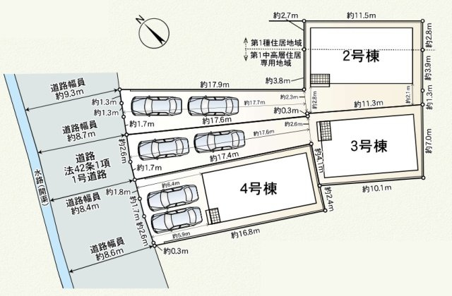 明石市二見町西二見の区画図