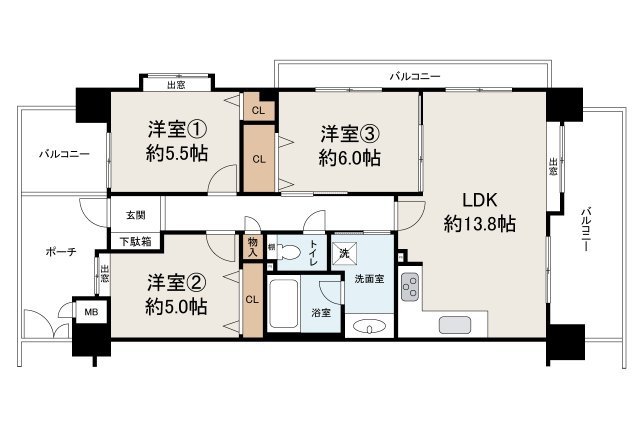 プリグレイス岸和田の間取り