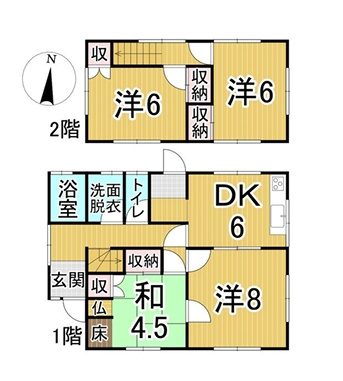 ●鈴鹿市国府町 中古戸建の間取り