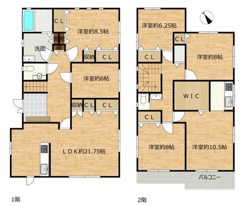 【中古】鶴ヶ島市柳戸町中古住宅の間取り