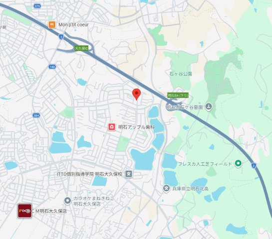 明石市大久保町高丘1丁目　中古戸建の地図