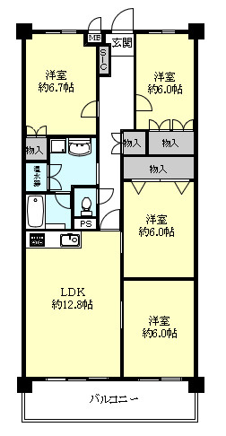 グランドパレス上須磨の間取り