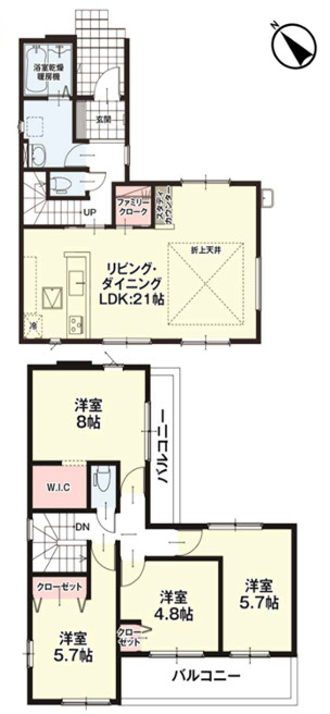 福岡市東区三苫3期　１号棟の間取り