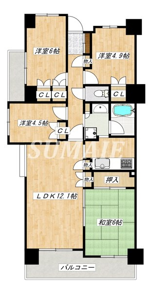 レールシティー大宮壱番館の間取り|間取りです！